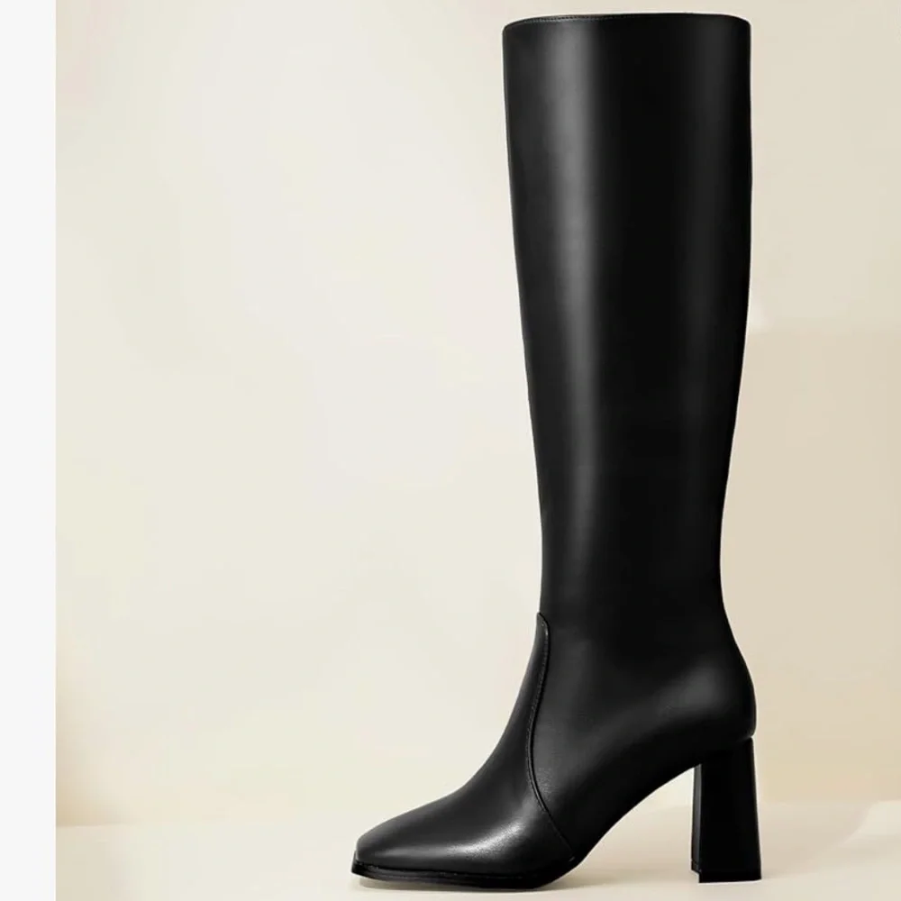 IDIFU Long Autumn Boots for women size 9 color black